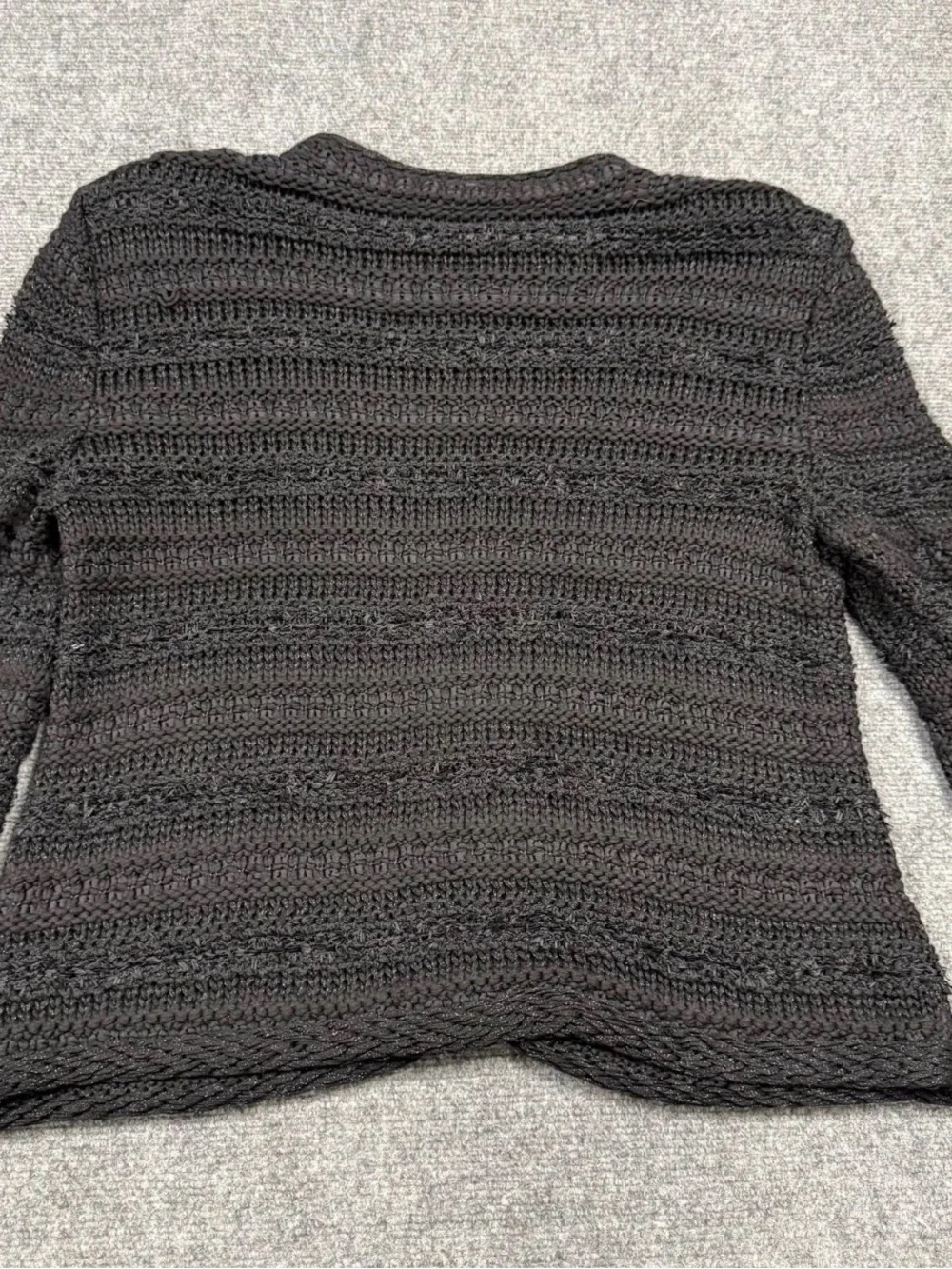 St. John Black  knit sweater jacket Size 12